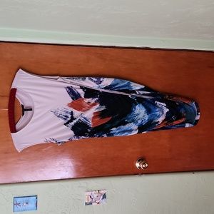 BCBGMAXAZRIA size L/~10, Dell Painted Dress with zipper